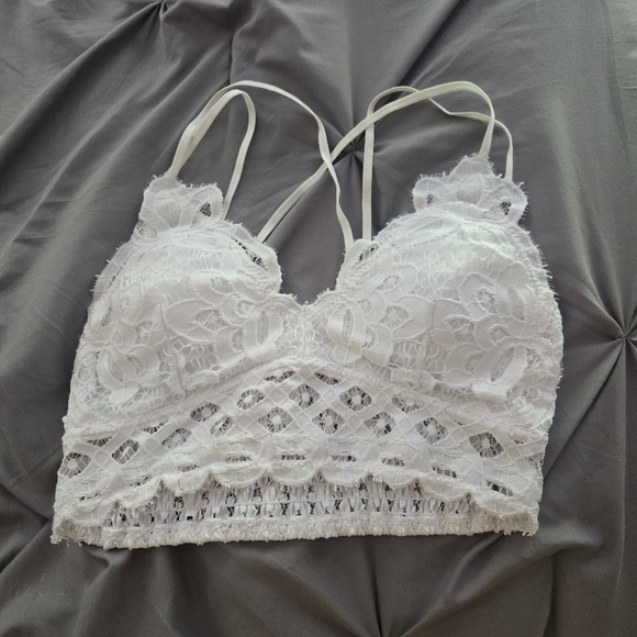 Anemone White Crochet Lace Bralette - Picture 2 of 5